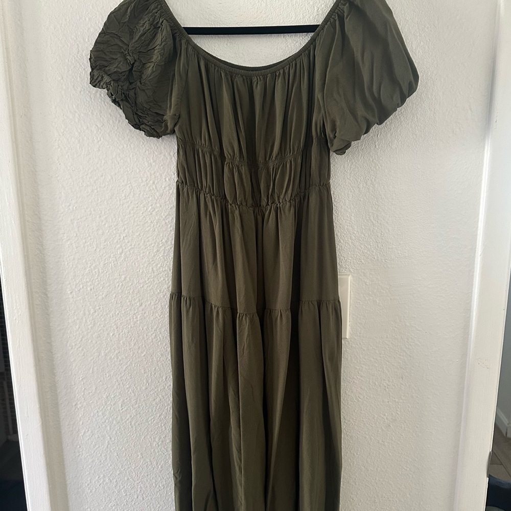 Olive Green Women's Dress